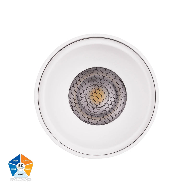 Nella LED Surface Mounted Downlight 240V H240mm White Aluminium 5 CCT - HV5842S-WHT-EXT