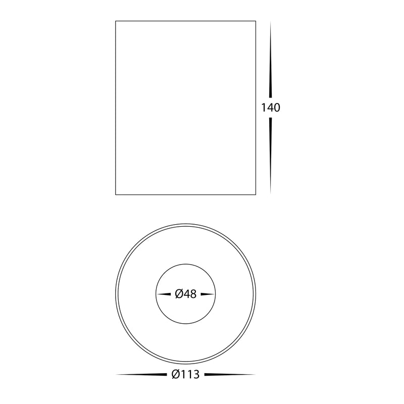 Nella LED Surface Mounted Downlight 240V H140mm White Aluminium 5 CCT - HV5843S-WHT