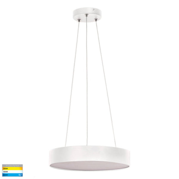 Nella Round Pendant W320mm White 3CCT - HV5893T-WHT-PDT