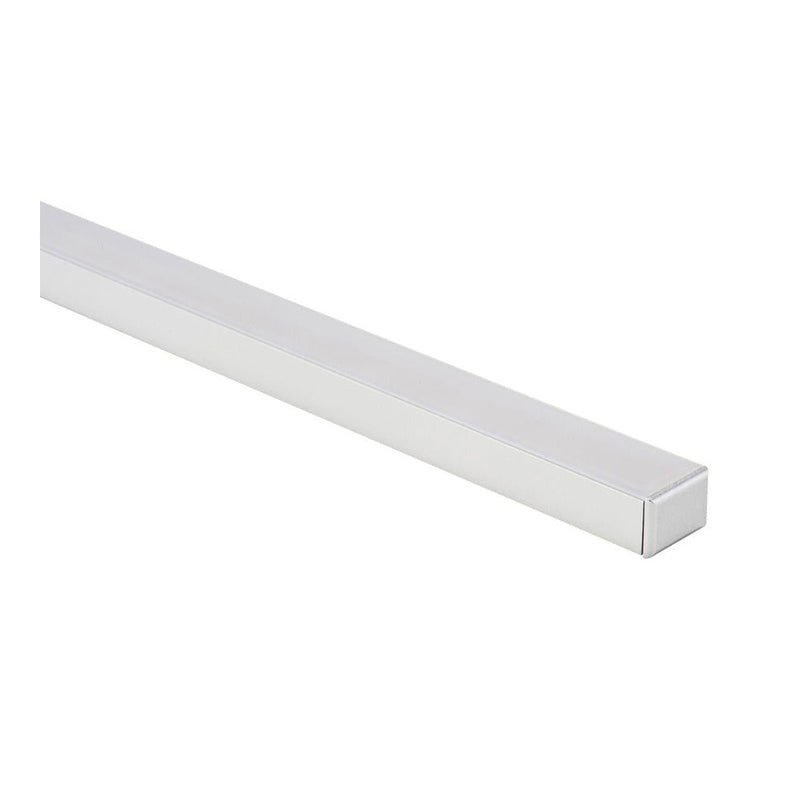 Strip Light Shallow Square Profile W19mm with Standard Diffuser Silver 3 Metre - HV9693-1922-3M