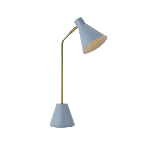 Ambia 1 Light Desk Lamp 140mm Brass Matt, Blue - AMBIA TL-BL