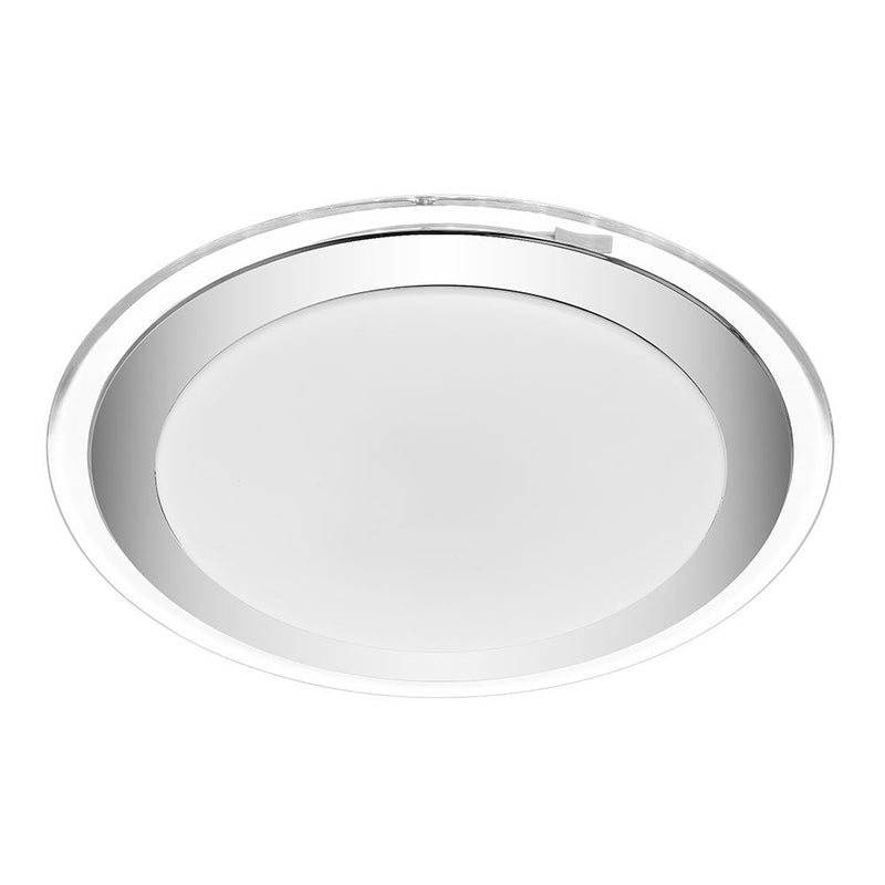 Astrid LED Oyster Light 18W Tri-Colour 330mm Satin, Chrome, Clear - ASTRID OY33-CH3C