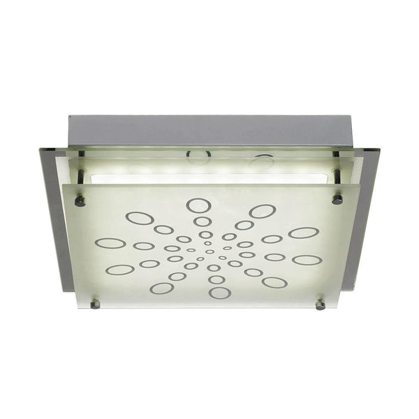 Azaro LED Oyster Light Square Dim 5000K Chrome, Frost - AZARO OYSQ-850