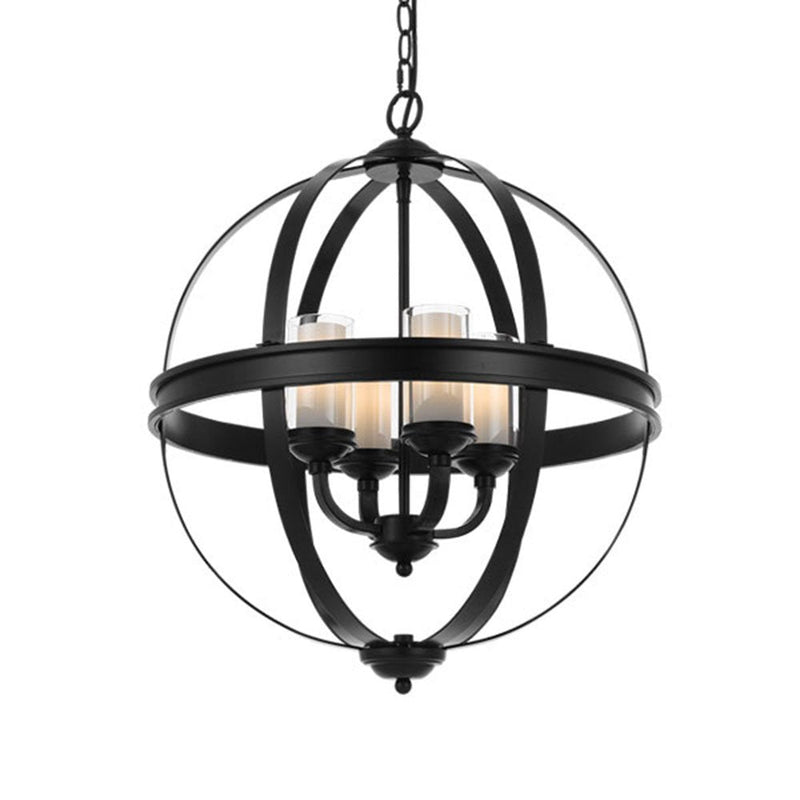 Buy Pendant lights australia - Bodum 4 Light Pendant Black Matt, Clear, Opal - BODUM PE4-BK