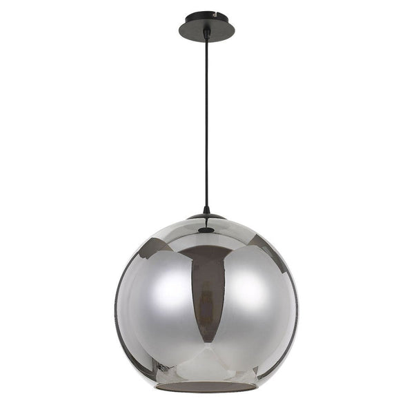 Buy Pendant lights australia - Bondi 1 Light Pendant 400mm Black, Smoke - BONDI PE40-SM