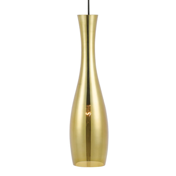 Conie 1 Light Pendant 130mm Black, Gold - CONIE PE-BK+GD