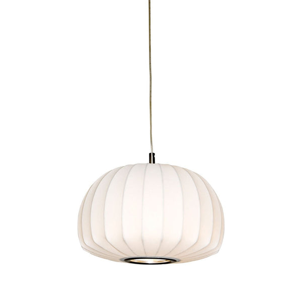 Buy Pendant lights australia - Coote 1 Light Pendant 350mm Nickel, White - COOTE PE35-WH