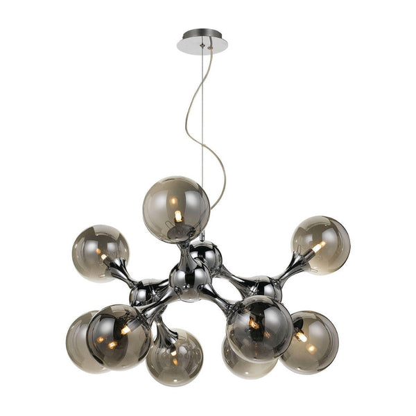 Buy Pendant lights australia - Cosmic 9 Light Pendant Chrome, Smoke - COSMIC PE80-CH