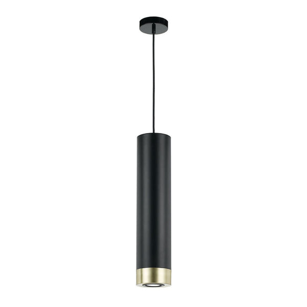 Dakota 1 Light Pendant 120mm Black, Brass - DAKOTA PE-BK+BM