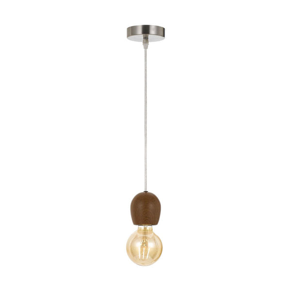 Buy Pendant lights australia - Enya 1 Light Pendant Walnut & Clear - ENYA CS-WAL