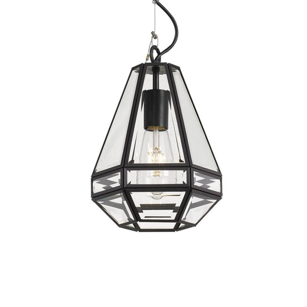 Buy Pendant lights australia - Espada 1 Light Pendant 200mm Black & Clear - ESPADA PE20-BK