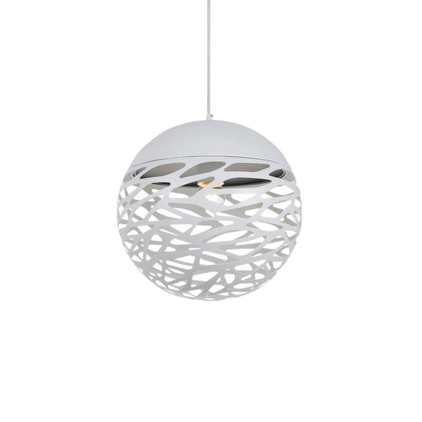 Buy Pendant lights australia - Farina 1 Light Ball Pendant 400mm White - FARINA PEB40-WH