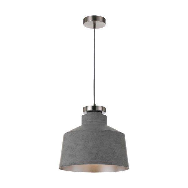 Buy Pendant lights australia - Fredi 1 Light Pendant 300mm Nickel & Grey - FREDI PE30-GY