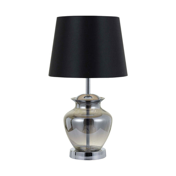 June 1 Light Table Lamp Chrome, Smoke & Black - JUNE TL-CHSMBK