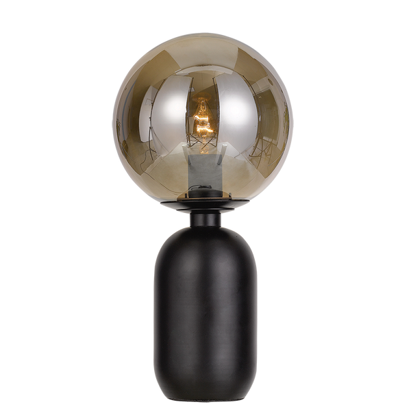 Kade 1 Light Table Lamp Black & Smoke - KADE TL-BK+SM