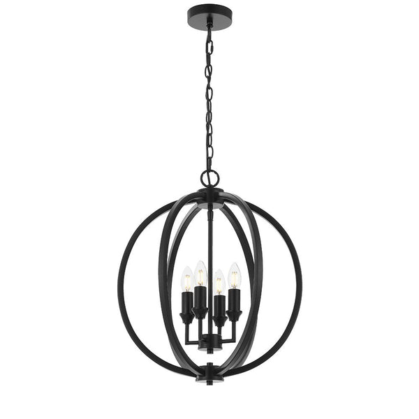 Buy Pendant lights australia - Kendall 4 Light Pendant Black Matt - KENDALL PE4-BK