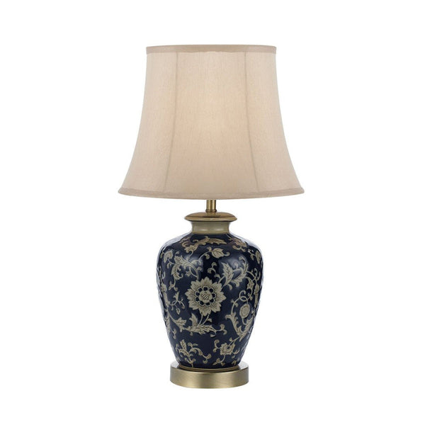 Nashi 1 Light Table Lamp 330mm Blue & Taupe - NASHI TL33-BL