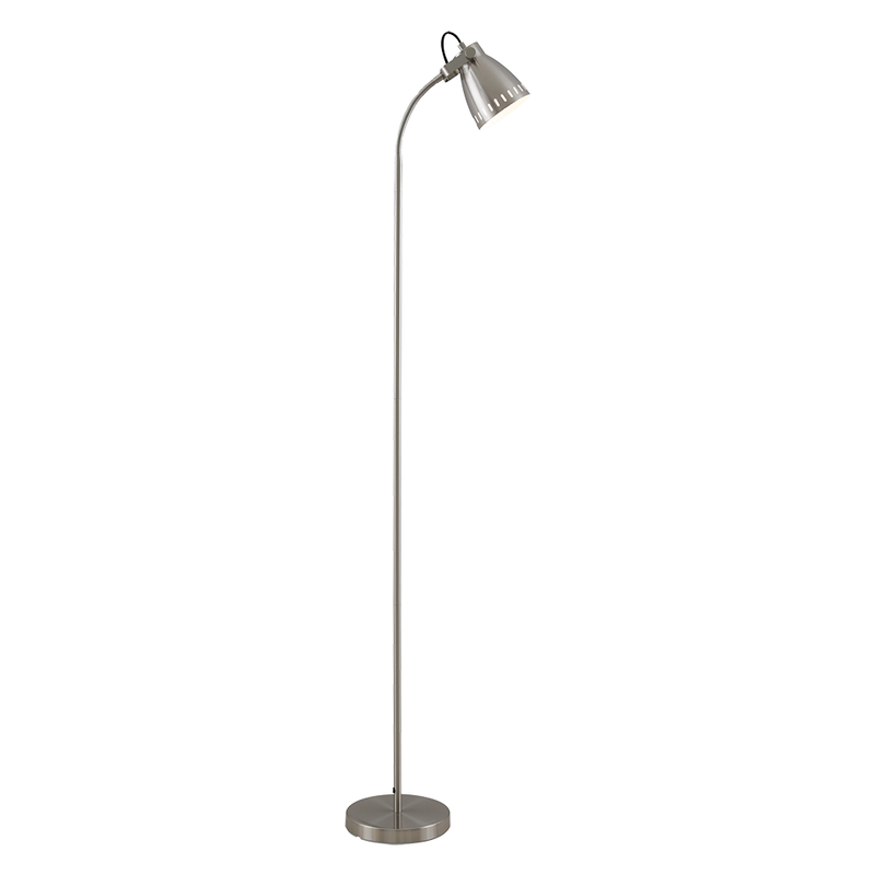 Nova 1 Light Floor Lamp Nickel - NOVA FL-NK