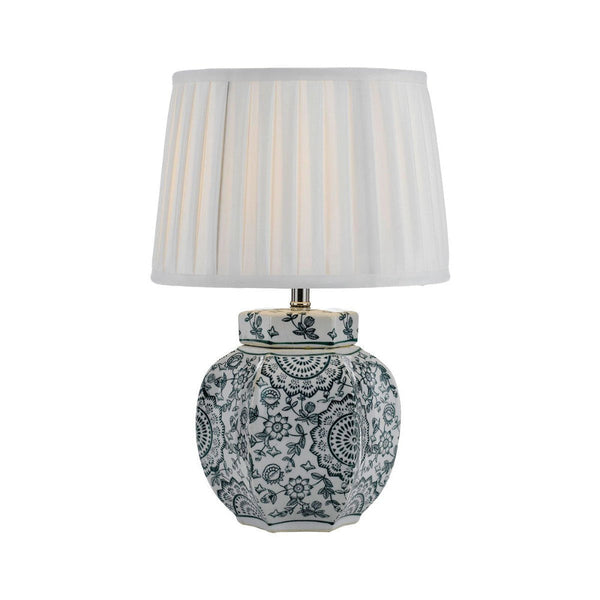 Padma 1 Light Table Lamp Green & White - PADMA TL-GR+WH