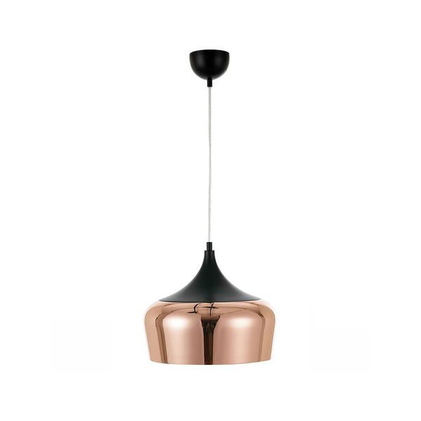 Buy Pendant lights australia - Polk 1 Light Pendant 300mm Black & Copper - POLK PE30-BK+CP