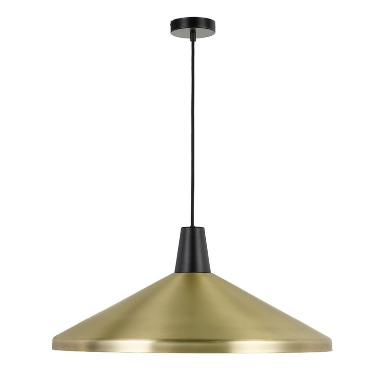 Buy Pendant lights australia - Temo 1 Light Pendant 600mm Brass, Black - TEMO PE60-BRS+BK