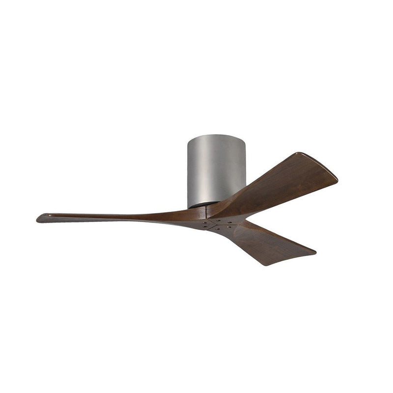 Irene 3 Hugger DC Ceiling Fan 42" Brushed Nickel Body & Walnut - IR3H-BN-42