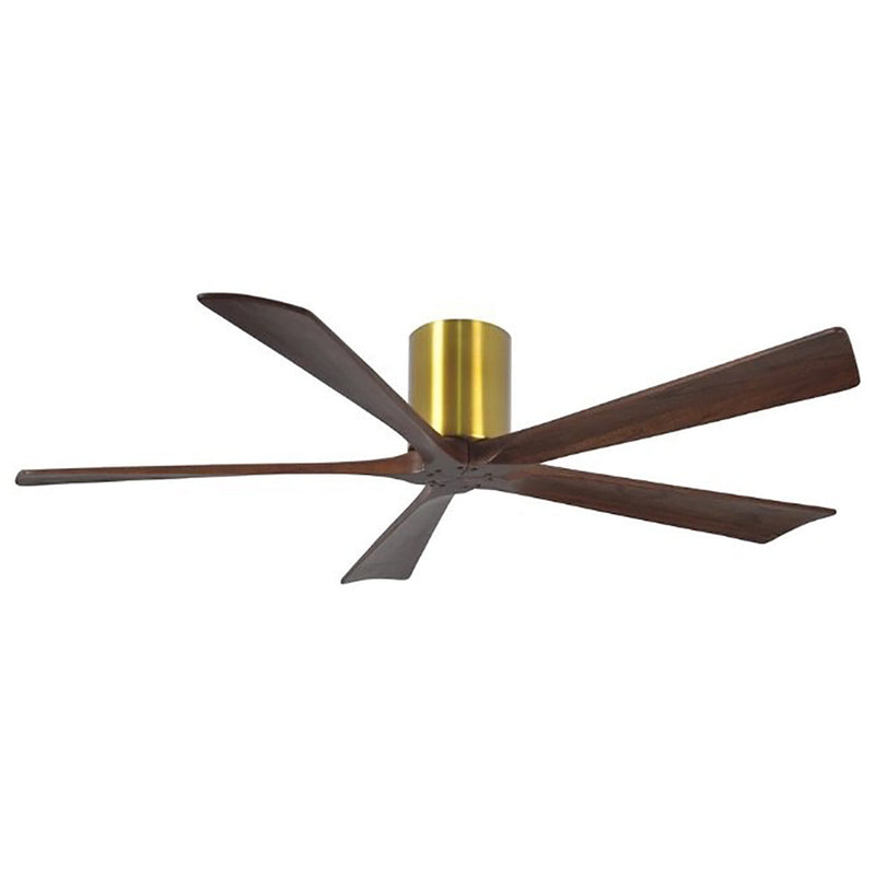 Irene 5 Hugger DC Ceiling Fan 60" Brushed Brass Body & Walnut - IR5H-BB-60