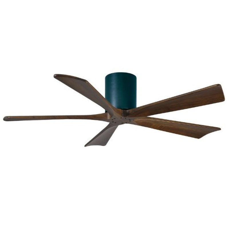 Irene 5 Hugger DC Ceiling Fan 42" Matte Black Body & Walnut - IR5H-MB-42