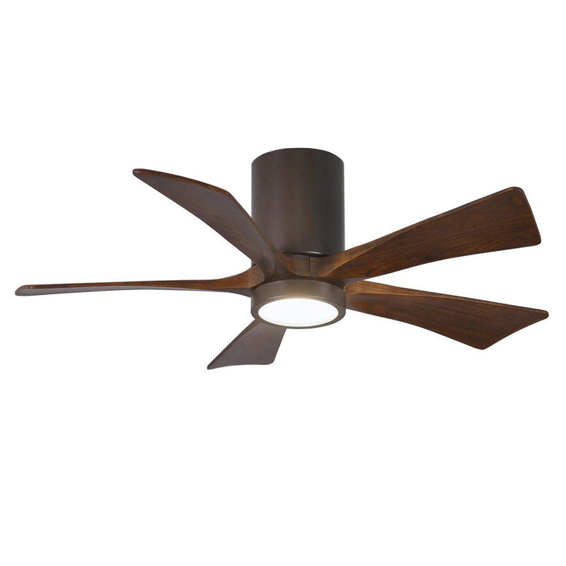 Irene 5 Hugger DC Ceiling Fan With LED 42" Textured Bronze Body & Walnut - IR5HLK-TB-42