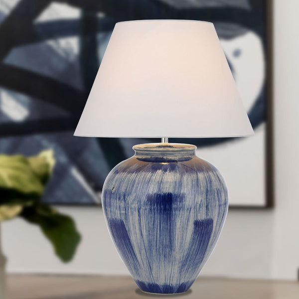 Jamie Table Lamp Ceramic/Blue - JAMIE TL-BLWH