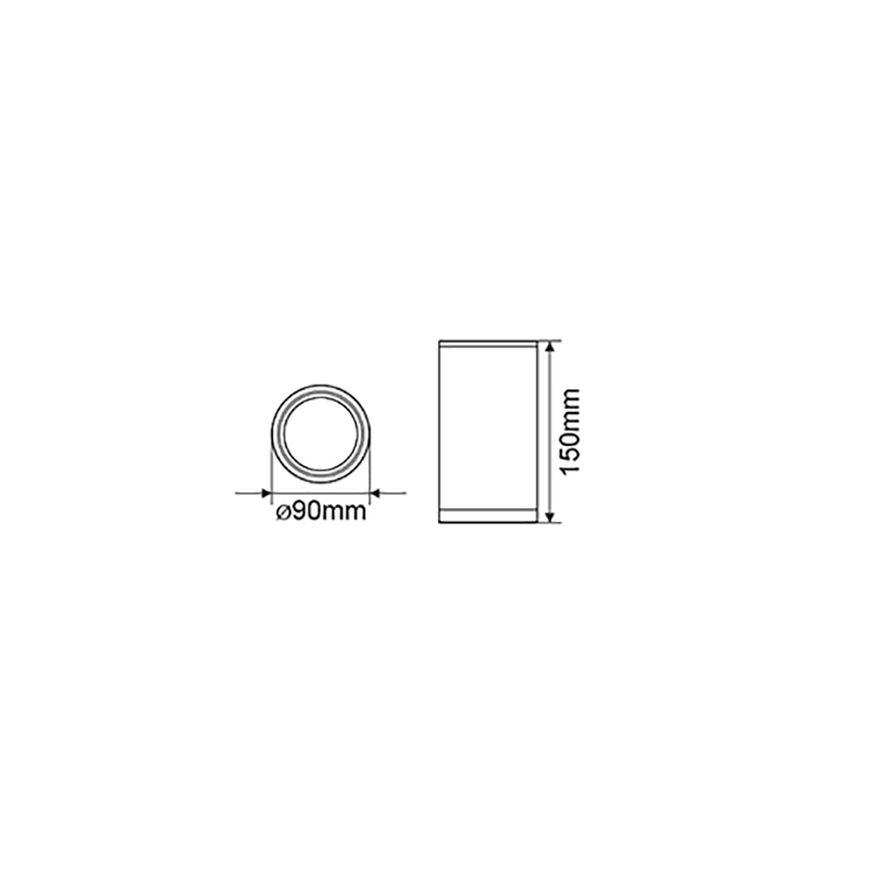 Jenlite Surface Mounted Downlight Black Metal 5000K - 173275