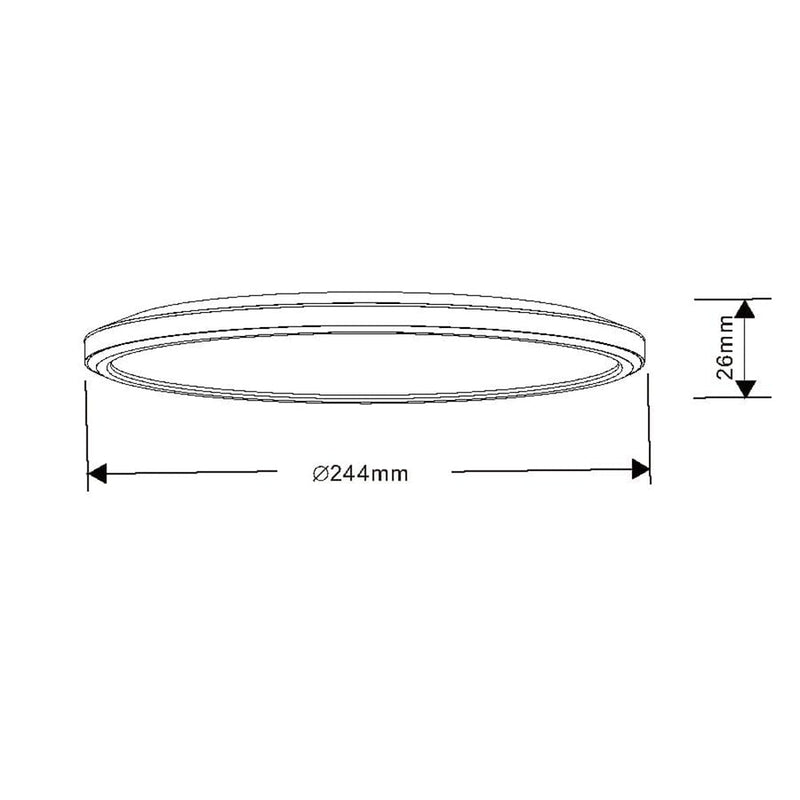 Kingston LED Oyster Light 13W White Polycarbonate 3CCT - SL2115/25TCD