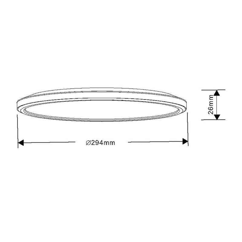 Kingston LED Oyster Light 24W White Polycarbonate 3CCT - SL2115/30TCD