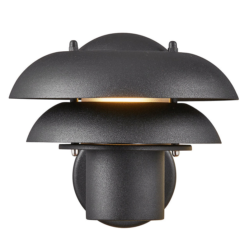 Kurnos Exterior Wall Light W200mm Black Metal - 2118061003