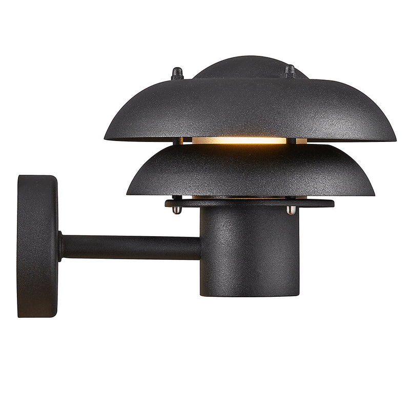 Kurnos Exterior Wall Light W200mm Black Metal - 2118061003