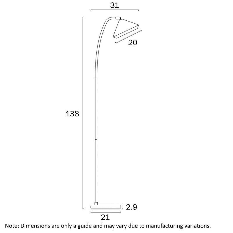 LARSON Floor Lamp Brass - LARSON FL-BRS