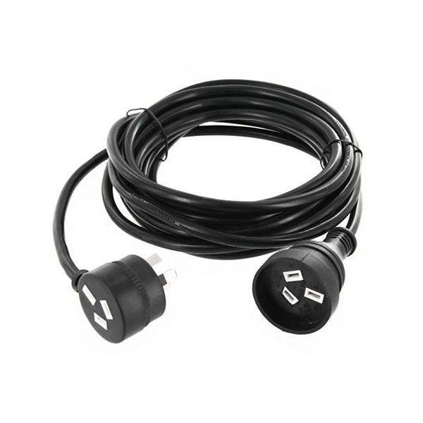 Piggy Back Extension Lead Black 15A Flex / 10A Plug & Socket 1 Meter - LEADB001