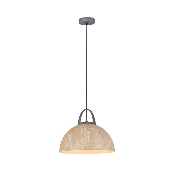 LEGNA Natural Oak 1 Light Pendant Dome Shape - LEGNA2