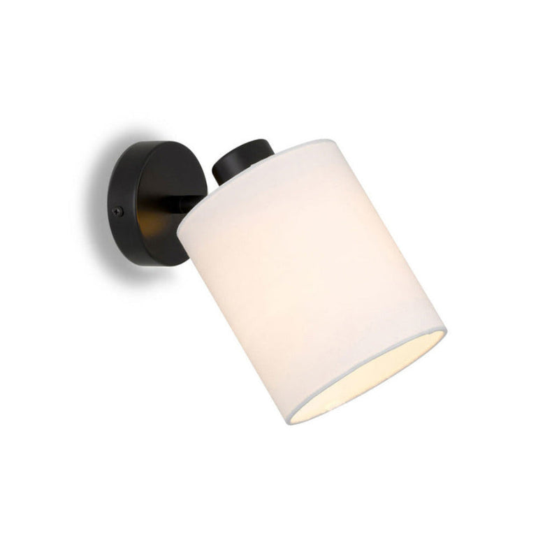 Malone 1 Light Wall Light Black & White - MALONE WB-BKWH