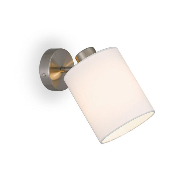 Malone 1 Light Wall Light Nickel & White - MALONE WB-NKWH