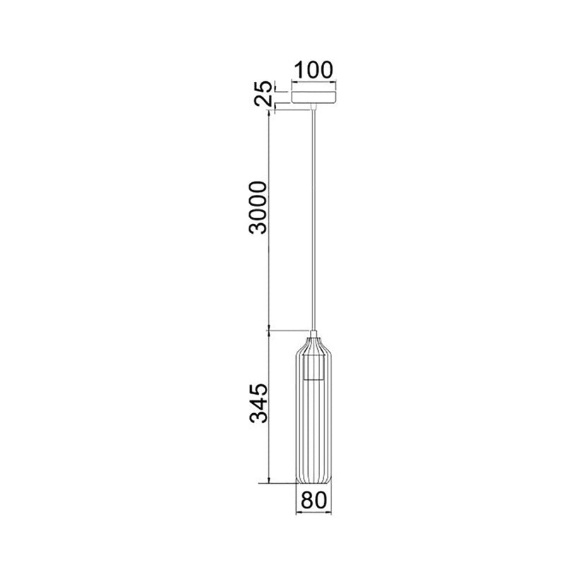 Mange Pendant Light Cylinder Green Glass - MANGA2