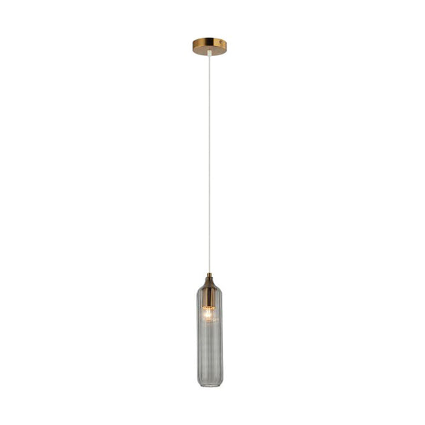 Mange Pendant Light Cylinder Smokey Glass - MANGA1