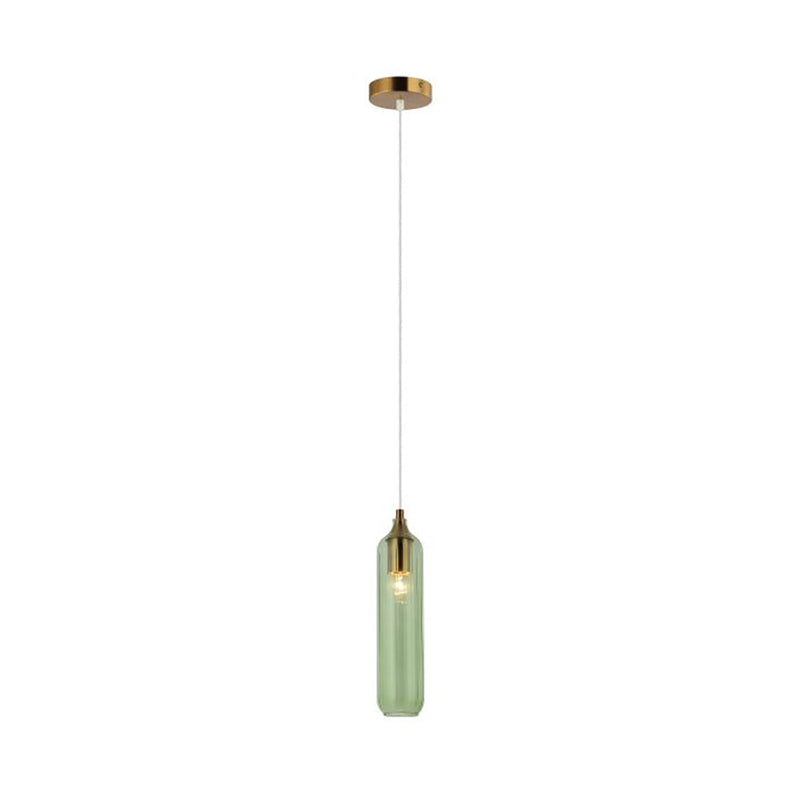 Mange Pendant Light Cylinder Green Glass - MANGA2