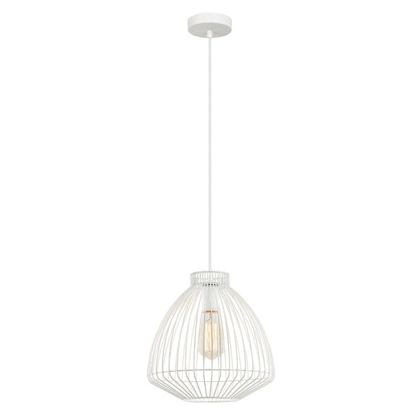 Manu 1 Light Pendant White Cone (Concave) - MANU2