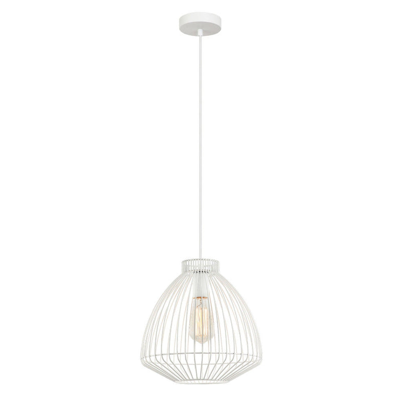 Manu 1 Light Pendant White Cone (Concave) - MANU2