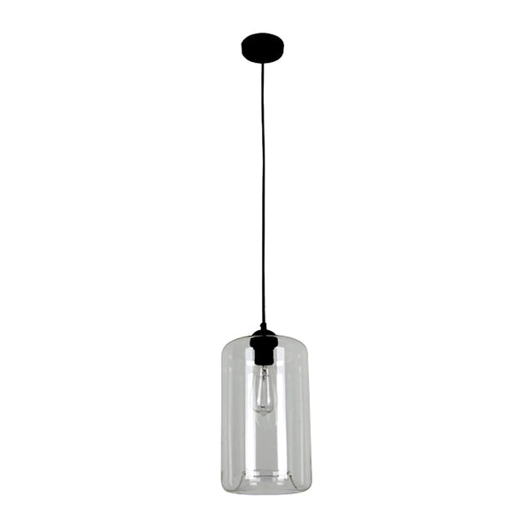 MASON 1 Light Pendant With Clear Oblong Glass - MASON2