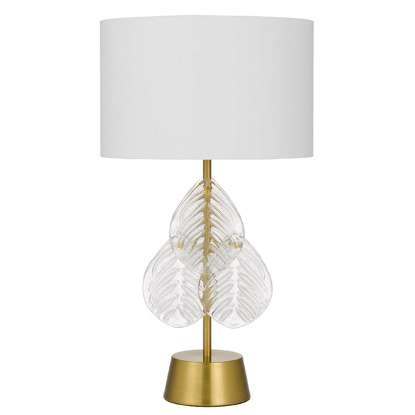 Melania 1 Light Table Lamp Gold & White - MELANIA TL-GDWH