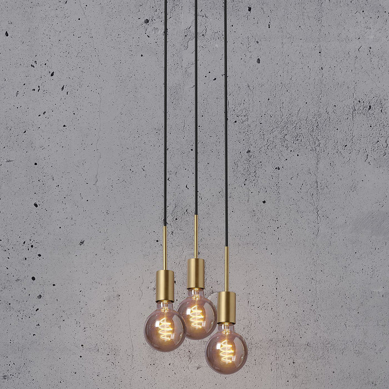 Paco Cluster Pendant 3 Lights Brass Metal - 2112063035