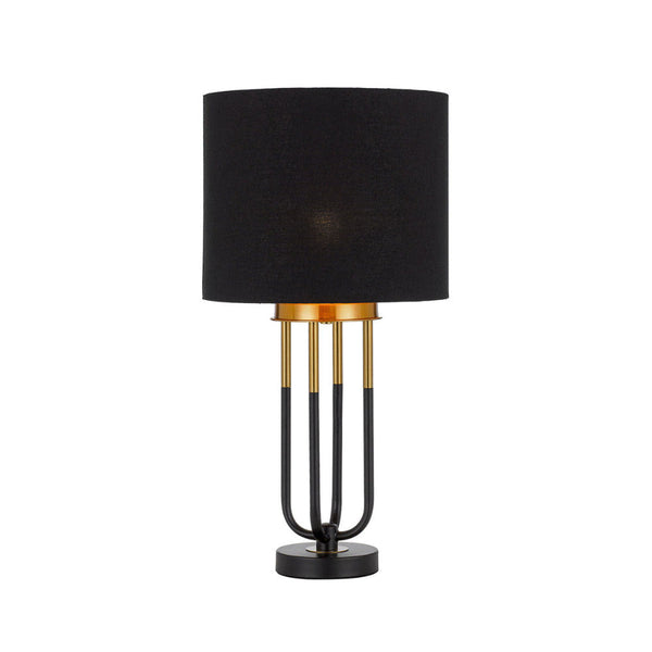 Negas 1 Light Table Lamp Antique Gold & Black - NEGAS TL-BKAG