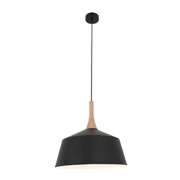 NORDIC Angled Dome Pendant Light Medium Black - NORDIC4